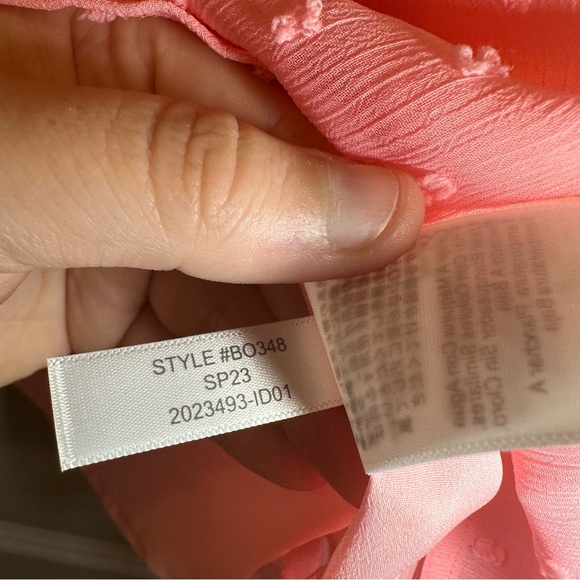 NWT J.Crew Neon Pink Clip-Dot Smocked Top BO348 size Small - Picture 10 of 12